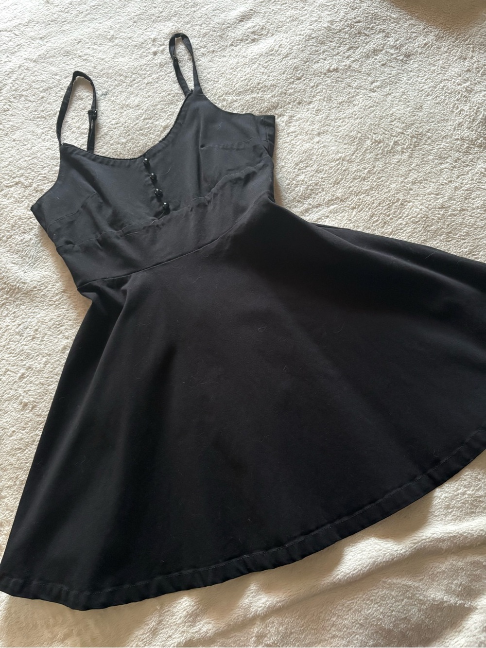 Altered Killstar Black Spaghetti Strap Skater Dress